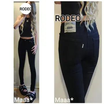 새상품 RODEASY SKNNY DENIM 블랙 스키니 레어