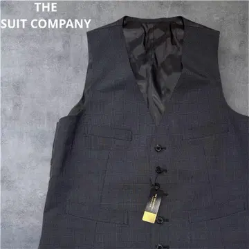 미사용 새상품 THE SUIT COMPANY 베스트 체크 무늬 M 사이즈