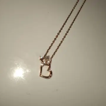 로즈 골드 하트 목걸이