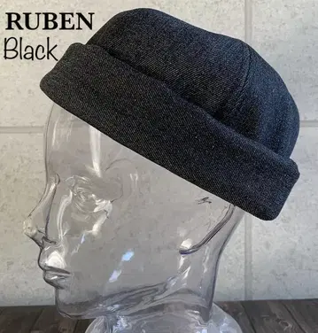 배송비 포함 모자 Ruben 데님 피셔맨 롤 캡 남녀 bk