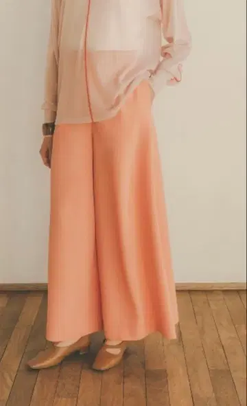 클라네 GEORGETTE LOOSE WIDE PANTS