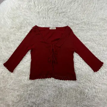 캐서린 로스 프릴 레이스 가디건 7부 소매 볼레로 M 사이즈