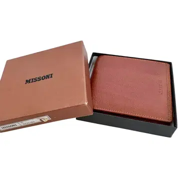 미사용 MISSONI 미쏘니 접이식 지갑 브라운 가죽 박스 포함