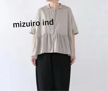 mizuiro ind 미즈이로 인드 코튼 와이드 개더 셔츠