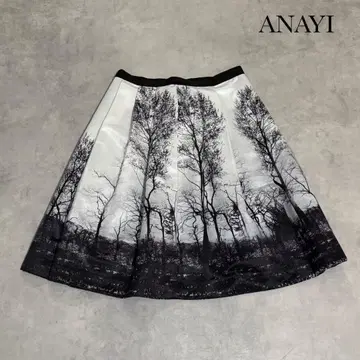 ANAYI 아나이 전사 프린트 스커트 일본제 R146