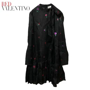 RED VALENTNO 필 쿠페 오칸자 미니 원피스 개더