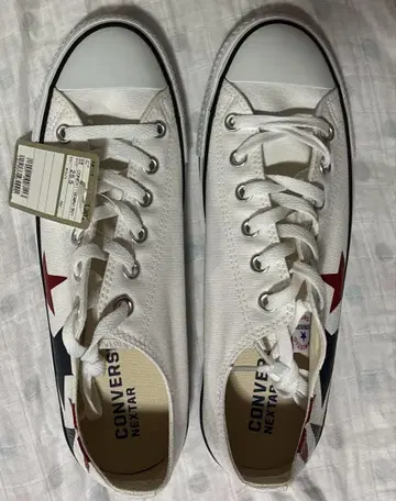 미사용 컨버스 NEXTAR 25.5cm 화이트 로우 컷 스니커즈 별