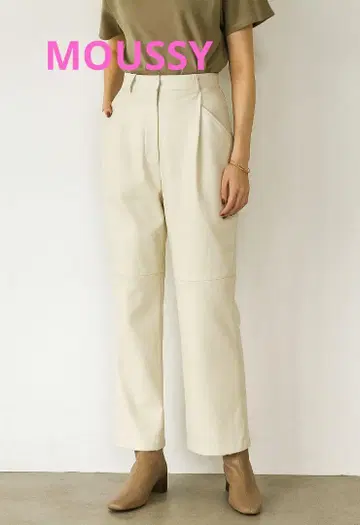 MOUSSY 인조 가죽 팬츠 프론트 포켓 부착