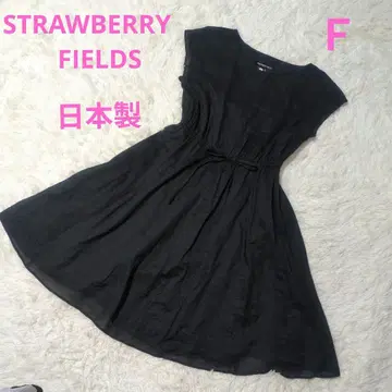 STRAWBERRY FIELDS 일본제 종아리 기장 시어 원피스 리본