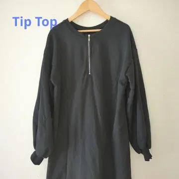 TipTop 블랙 원피스 긴팔 지퍼 새상품급 체형 커버 가을/겨울 여성용