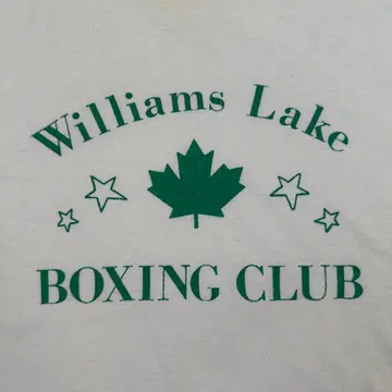 Williams Lake BOXING CLUB 빈티지 링거 티셔츠