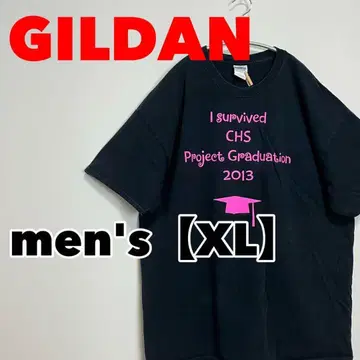 M194 [GILDAN] 반팔 프린트 티셔츠 [XL] 블랙