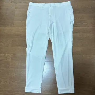 풋조이 화이트 슬림 핏 팬츠