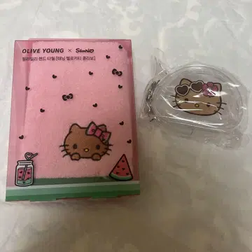 OLIVE YOUNG 일광화상 키티 타월 올리브영 파우치 한국 한정판