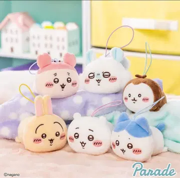 치이카와 (먼작귀) 누워 있는 봉제 인형 마스코트