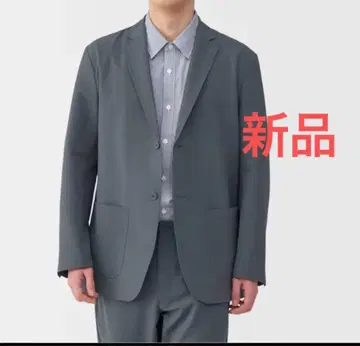 무인양품 새상품 바람이 잘 통하는 스트레치 축구 자켓 L 미디엄 그레이