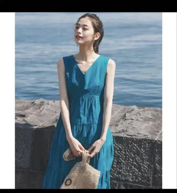작년 완판 색상 백 크로스 티어드 원피스
