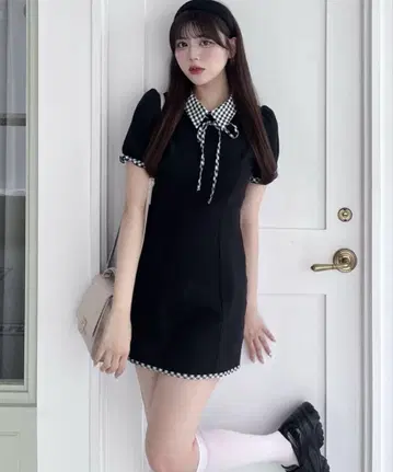 OLIVEdesOLIVE 3way 도킹 미니 원피스 블랙