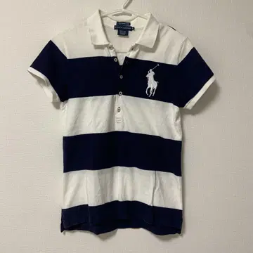 Ralph Lauren 스트라이프 폴로 셔츠 반팔 M 네이비