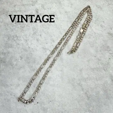 VINTAGE 이탈리아제 피가로 체인 목걸이 실버 925