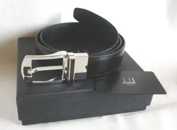 새상품급 dunhill 던힐 리버서블 벨트 실버 버클 블랙