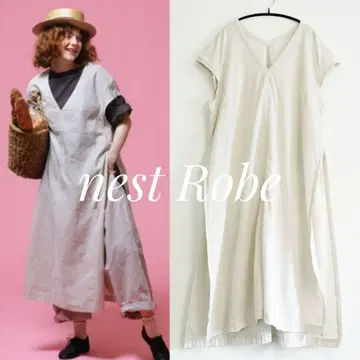 새상품급 nest Robe 앞뒤 2way 사이드 슬릿 린넨 롱 원피스