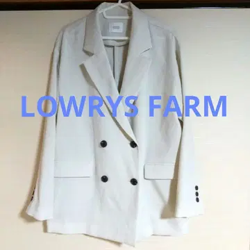 LOWRYS FARM 홉삭 더블 자켓 아이보리