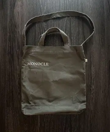 MONOCLE 올리브 그린 토트백