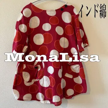 윈즈 상회 MonaLisa 모나리자 인도 면 풀오버 변형 도트