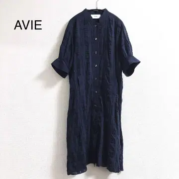 AVIE 아비 셔츠 원피스 네이비 컬러