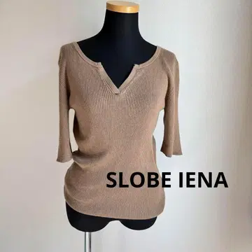 슬로브 이에나 SLOBE IENA 티셔츠 리브 실크 혼방 [프리 사이즈]