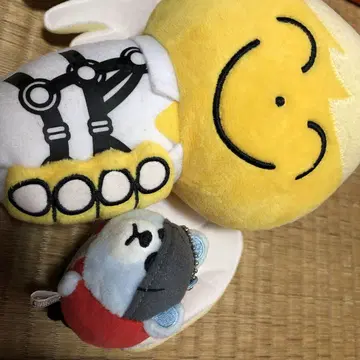 웃는 캐릭터 봉제 인형 약 25cm