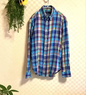Ralph Lauren 체크 무늬 셔츠 S 사이즈 면 100