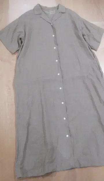 무인양품 프렌치 린넨 셔츠 원피스