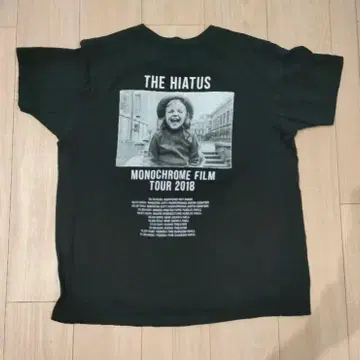 THE HIATUS 흑백 필름 투어 2018 티셔츠 L 사이즈