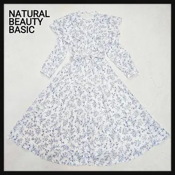 [컨디션 최상] NATURAL BEAUTY BASIC 롱 원피스 꽃무늬