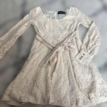 DaTuRa 다투라 여성용 아이보리 레이스 긴팔 튜닉