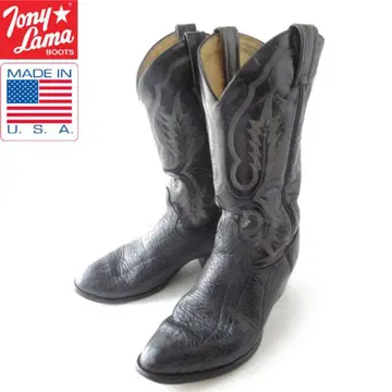 USA제 Tony Lama 토니 라마 웨스턴 부츠 블랙 25.5cm