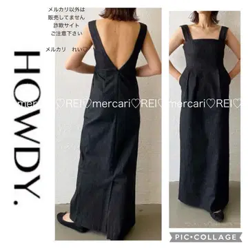 HOWDY. 하우디 데님 원피스 새상품 블랙 검정 S