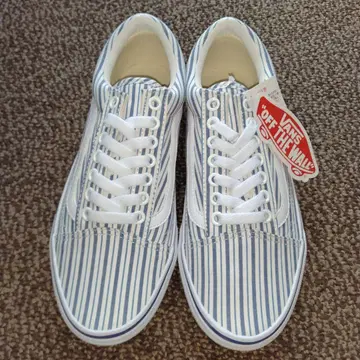 새상품 반스 올드스쿨 스니커즈 24cm 블루 스트라이프 VANS
