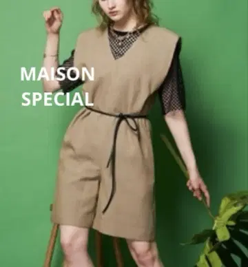 MAISON SPECIAL/린넨 하프 팬츠 올인원