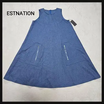 [택 포함 새상품] ESTNATION 미니 원피스 튜닉 린넨 블렌드