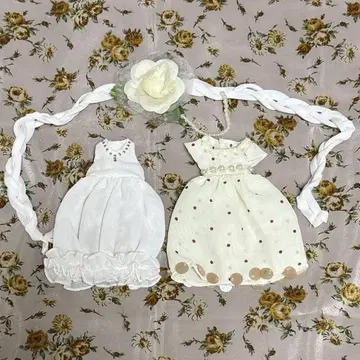 브라이스 아웃핏 화이트 드레스 2종과 헤어 액세서리 세트