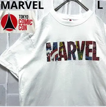 도쿄 코믹콘 한정판 MARVEL 마블 반팔 티셔츠 사이즈 L 화이트