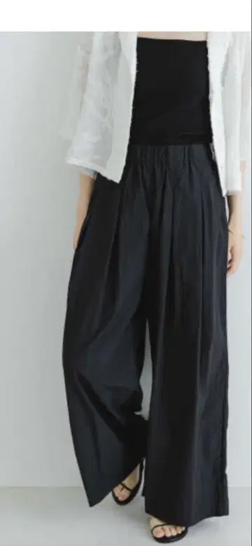'발수/UV 차단/접촉 냉감/이지케어' 개더 와이드 팬츠