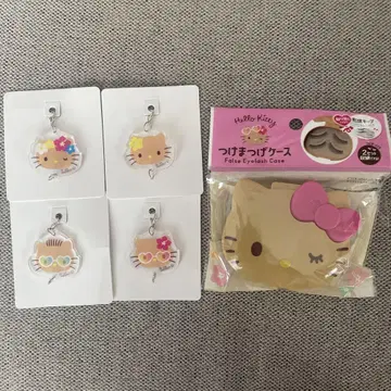 일광화상 키티 붙이는 속눈썹 케이스 아크릴 미니 참 4종