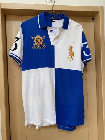 Ralph Lauren 피케 셔츠 블루 화이트 레어