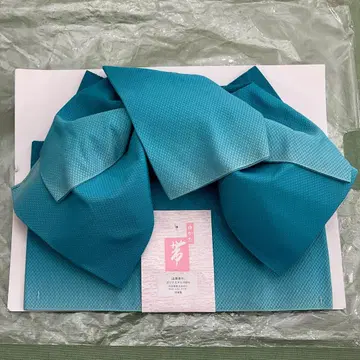 새상품 니와 요시츠네 오비 만들기 오비 원터치 오비 블루 스카이블루 리본