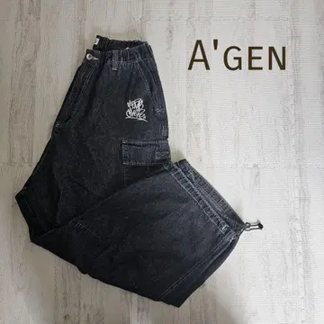 AGEM 카고 팬츠 와이드 데님