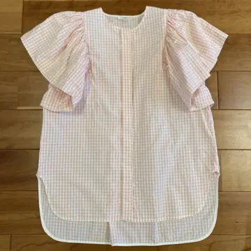 yori 벌룬 슬리브 블라우스 핑크 36 사이즈